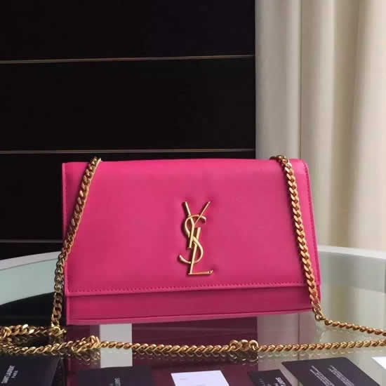 Replica Saint Laurent Medium Monogram Satchel In Rosy Leather Handbags